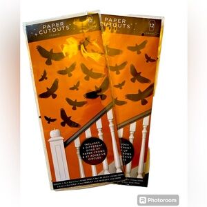 Target Bullseye Halloween 2023 Crow Paper Cutouts 2 Packages.